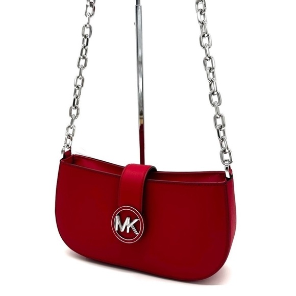 Michael Kors Small Carmen Pouchette Shoulder
Bag Red (NWT) - Picture 4 of 11